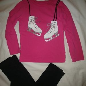 Carter's Sparkly Skate Top & Glitter Leggings